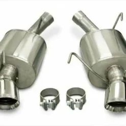 Corsa 2.5 Inch Axle-Back Sport Dual Exhaust Polished 4.0 Inch Tips 05-10 Mustang GT 4.6L:Shelby GT500 5.4L Stainless Steel - 14311